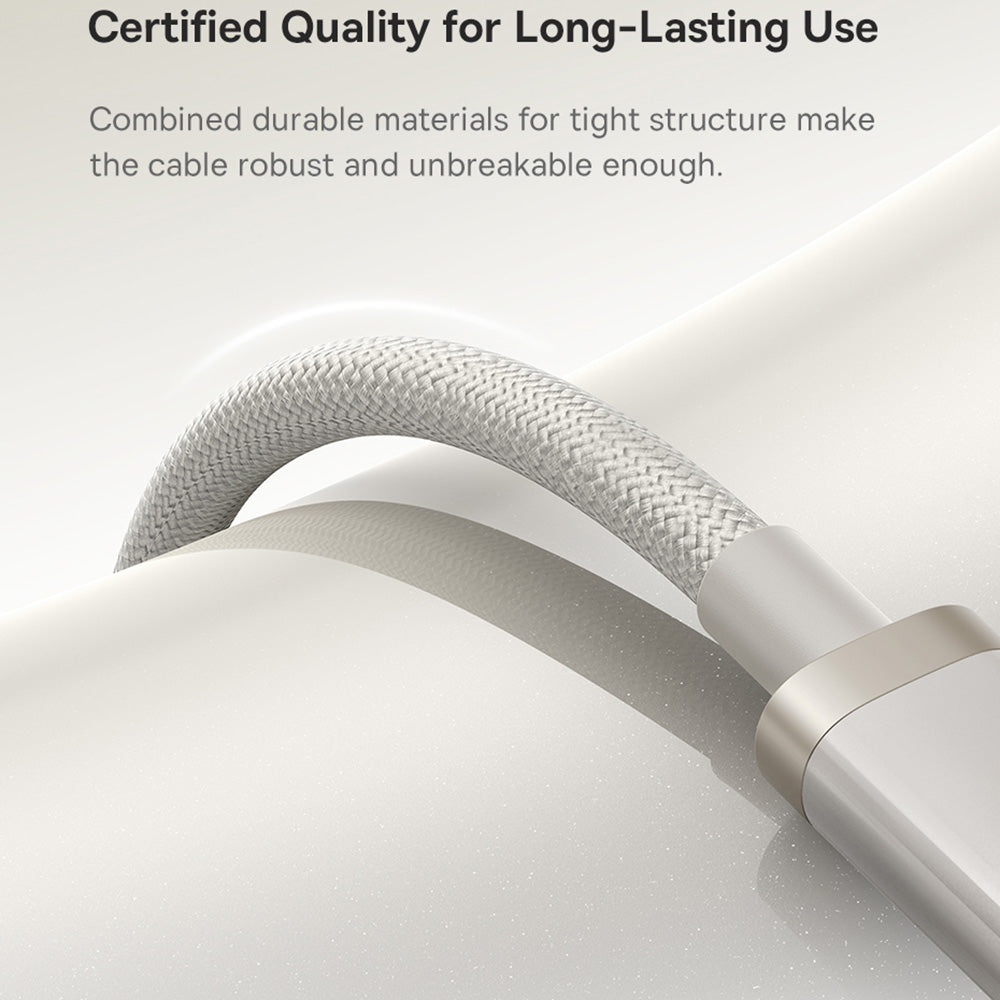 Câble de Données et de Charge USB-C - USB-C Baseus Titanium, 100W, 2m, Argenté P10378100G21-01