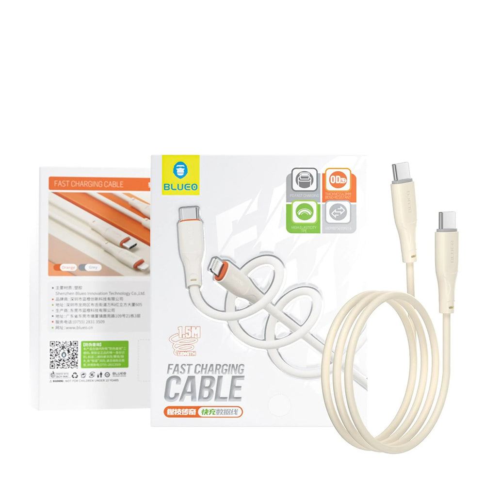 Câble de Données et de Charge USB-C - USB-C Blueo Ape Legend, 100W, 1.5m, Gris