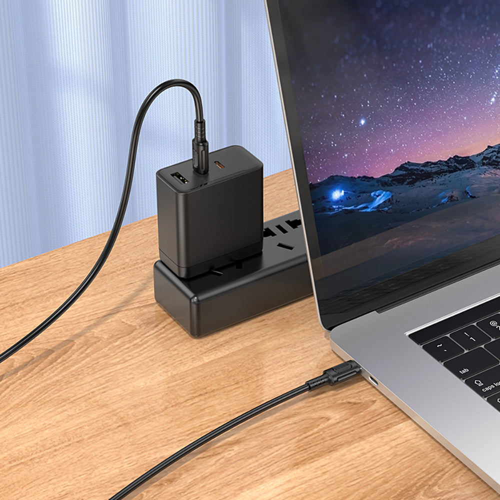Câble de Données et de Charge USB-C - USB-C Borofone BX111 Feliz, 60W, 1m, Noir