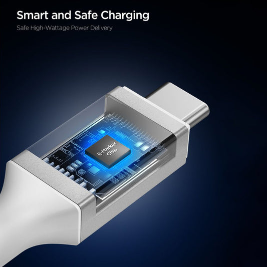 USB-C Data and Charging Cable - USB-C Spigen EB24015CC, 240W, 1.5m, White ACA10422