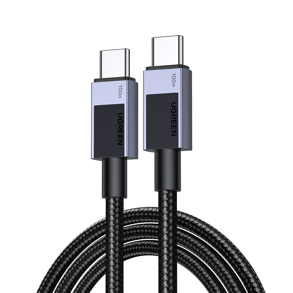 Câble de Données et de Charge USB-C - USB-C UGREEN L512, 100W, 1m, Gris