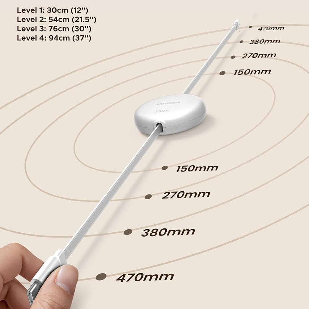 USB-C Data and Charging Cable - USB-C UGREEN L531, 100W, 1m, White
