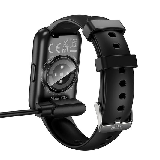 Câble de chargement pour Smartwatch HOCO Y25, USB-A, Noir