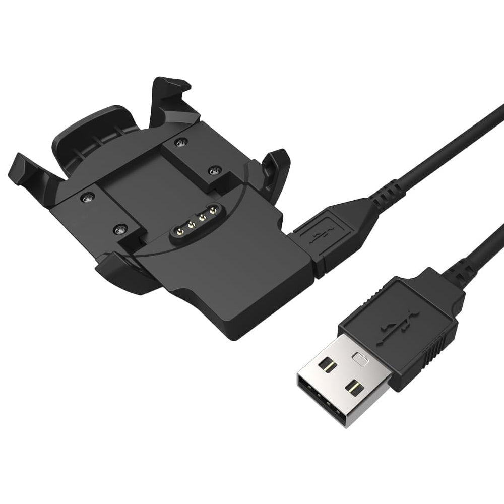 Câble de Chargement Techsuit TGC5 pour Garmin Fenix 3 Sapphire / 3 HR / 3, USB-A, Noir