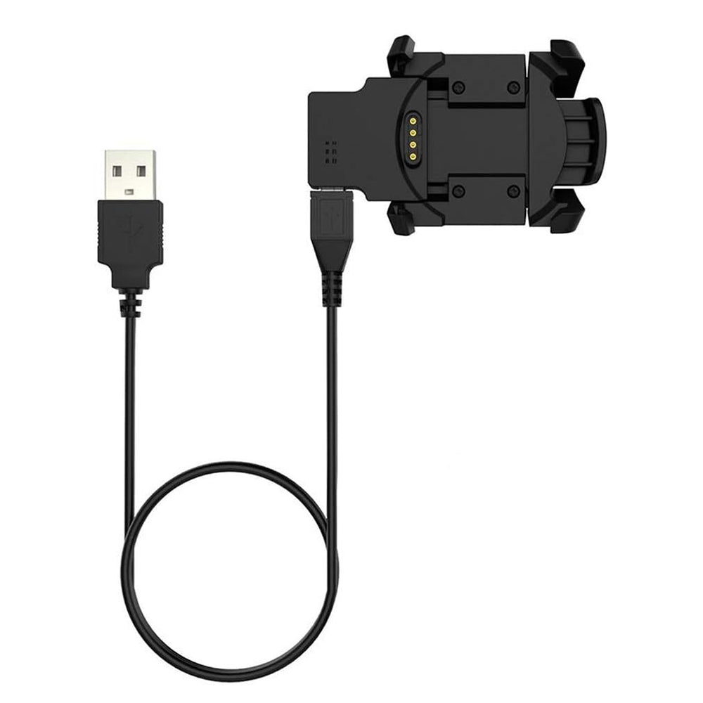 Câble de Chargement Techsuit TGC5 pour Garmin Fenix 3 Sapphire / 3 HR / 3, USB-A, Noir