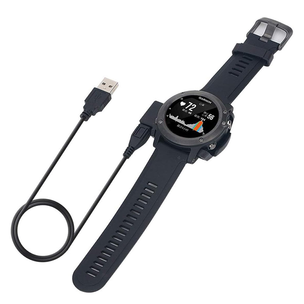 Câble de Chargement Techsuit TGC5 pour Garmin Fenix 3 Sapphire / 3 HR / 3, USB-A, Noir