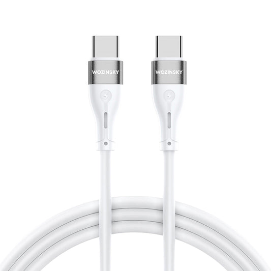 Câble de charge USB-C - USB-C WZK WSTCC2, 65W, 2m, blanc