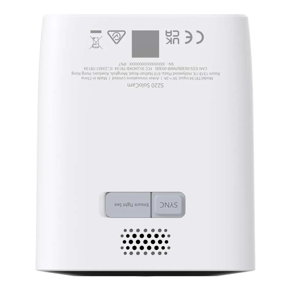 Caméra de Surveillance Eufy SoloCam S220, Wi-Fi, 2K, IP67, Panneau Solaire, Extérieur T8134321