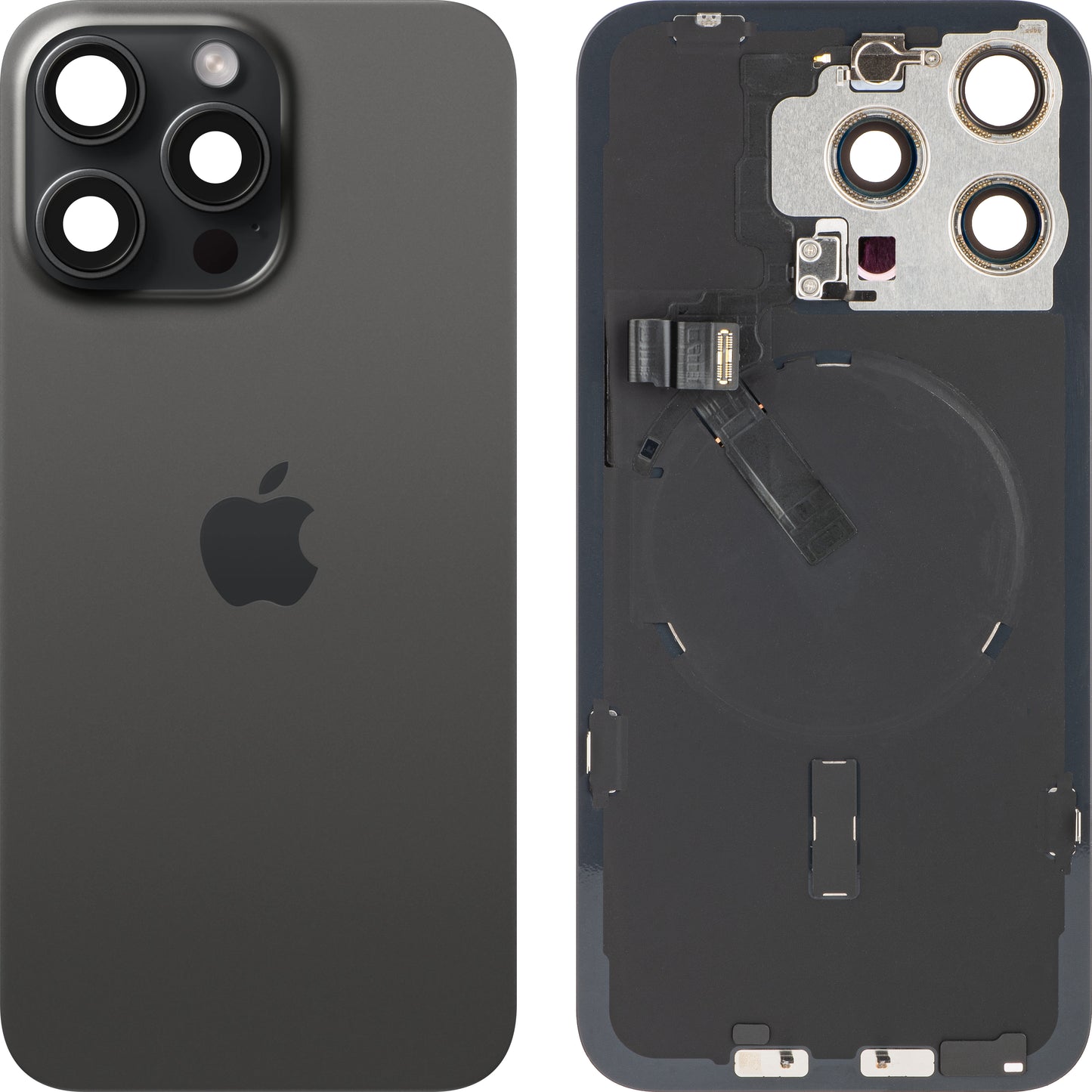 Coque Batterie Apple iPhone 15 Pro Max, Noir (Titane Noir), Échange Premium