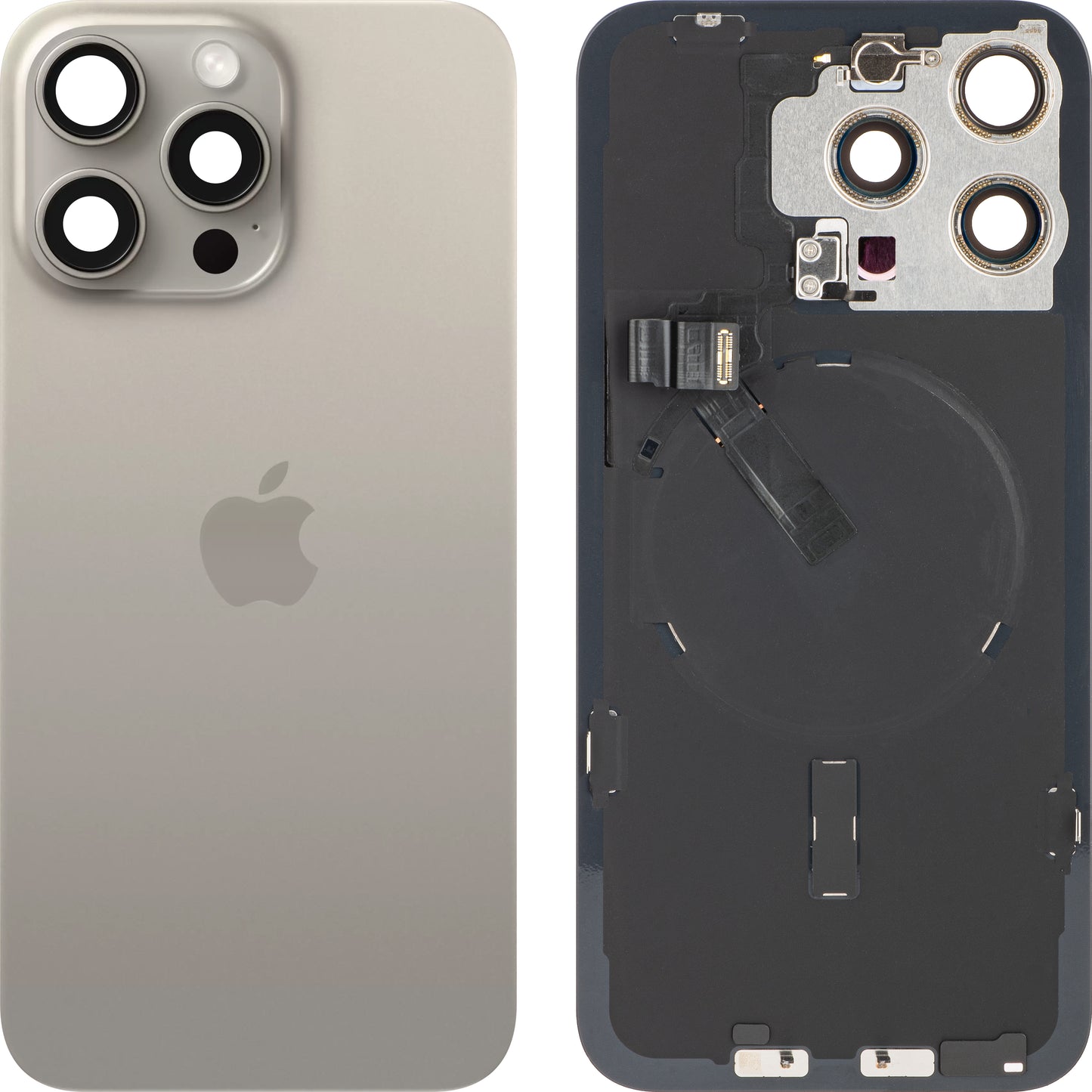Coque Batterie Apple iPhone 15 Pro Max, Beige (Titane Naturel), Échange Premium