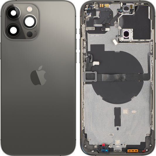 Apple iPhone 13 Pro Max Battery Cover, avec demi-case, noir (graphite), Swap