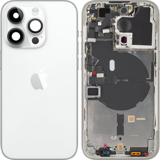 Apple iPhone 14 Pro Battery Cover, With Half Case, Silver, Swap