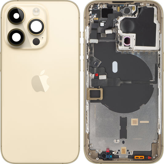 Apple iPhone 14 Pro Battery Cover, With Half Case, Gold, Swap