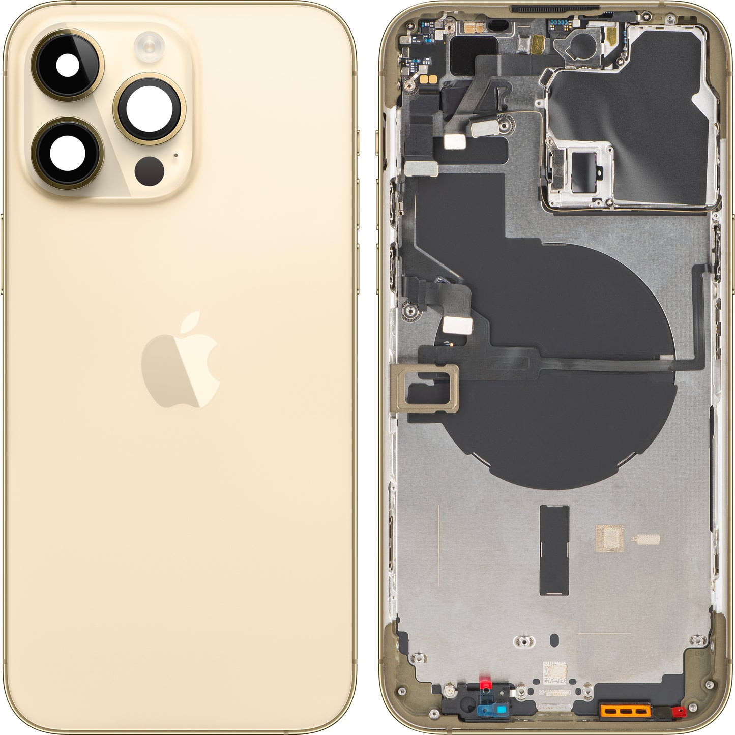 Apple iPhone 14 Pro Max Battery Cover, avec demi-case, Gold, Swap
