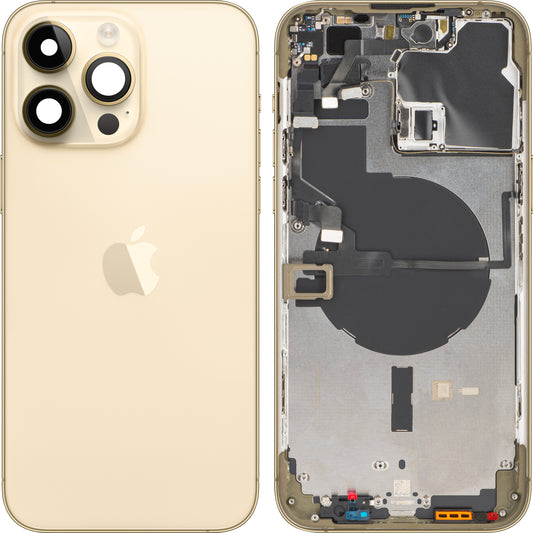 Apple iPhone 14 Pro Max Battery Cover, With Half Case, Gold, Swap
