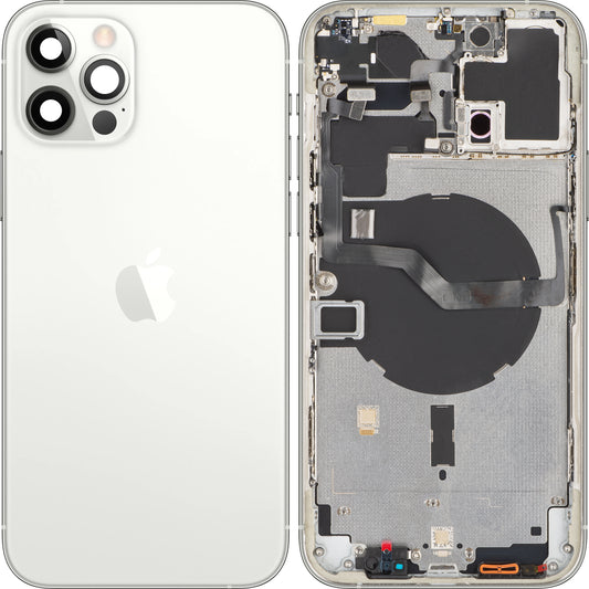 Apple iPhone 12 Pro Max Battery Cover, avec Middle Case, Silver, Swap