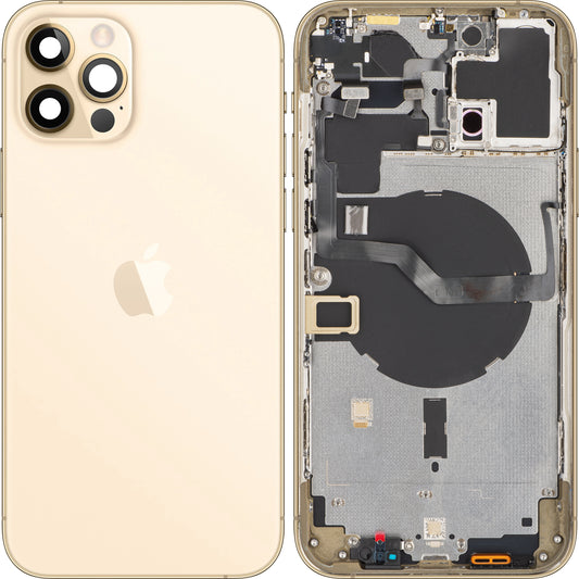 Apple iPhone 12 Pro Max Battery Cover, avec demi-case, Gold, Swap
