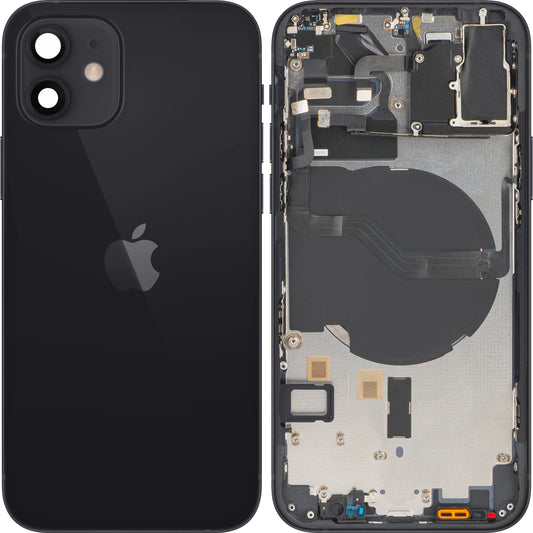 Apple iPhone 12 Battery Cover, avec demi-case, noir, Swap