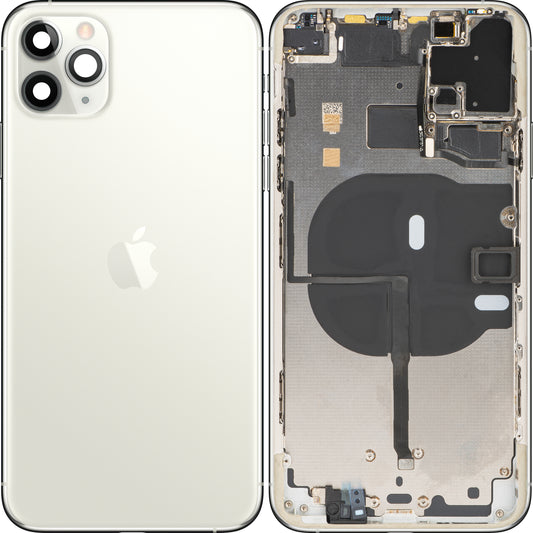 Apple iPhone 11 Pro Max Battery Cover, avec Middle Case, Silver, Swap