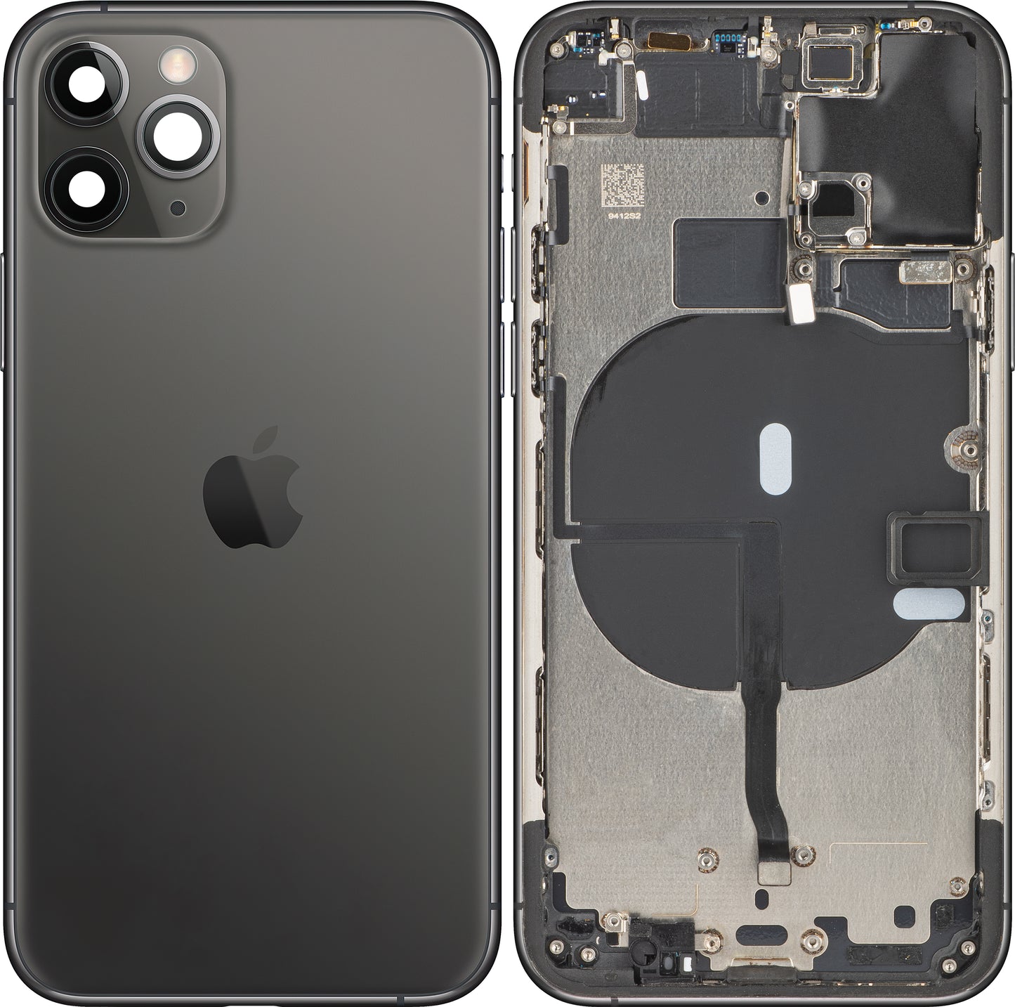Apple iPhone 11 Pro Battery Cover, avec étui intermédiaire, noir (gris espace), Swap