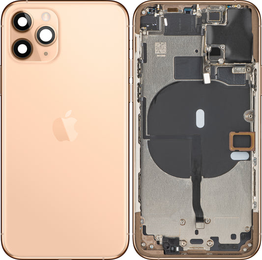 Apple iPhone 11 Pro Battery Cover, avec demi-case, or mat, Swap