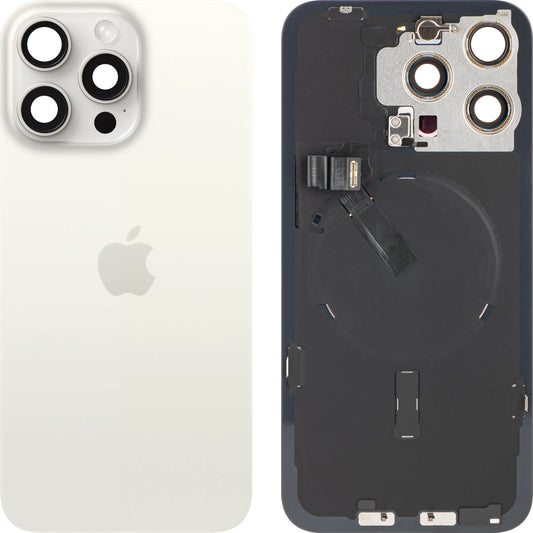 Coque Batterie Apple iPhone 15 Pro Max, Blanc (Titane Blanc), Échange