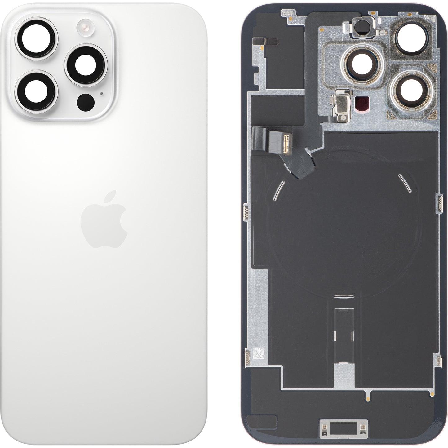 Coque Batterie Apple iPhone 16 Pro Max, Blanc (Titane Blanc), Échange Premium