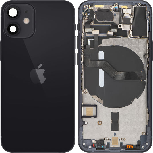 Apple iPhone 12 mini Battery Cover, avec Middle Case, noir, Swap