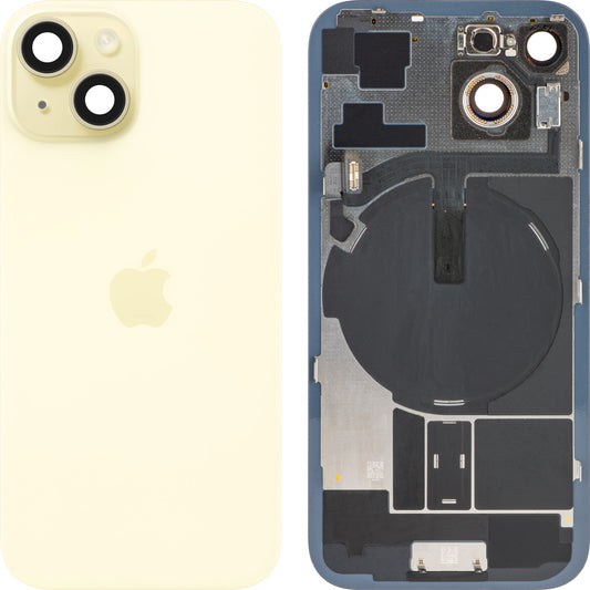 Couvercle de Batterie Apple iPhone 15, Jaune, Échange