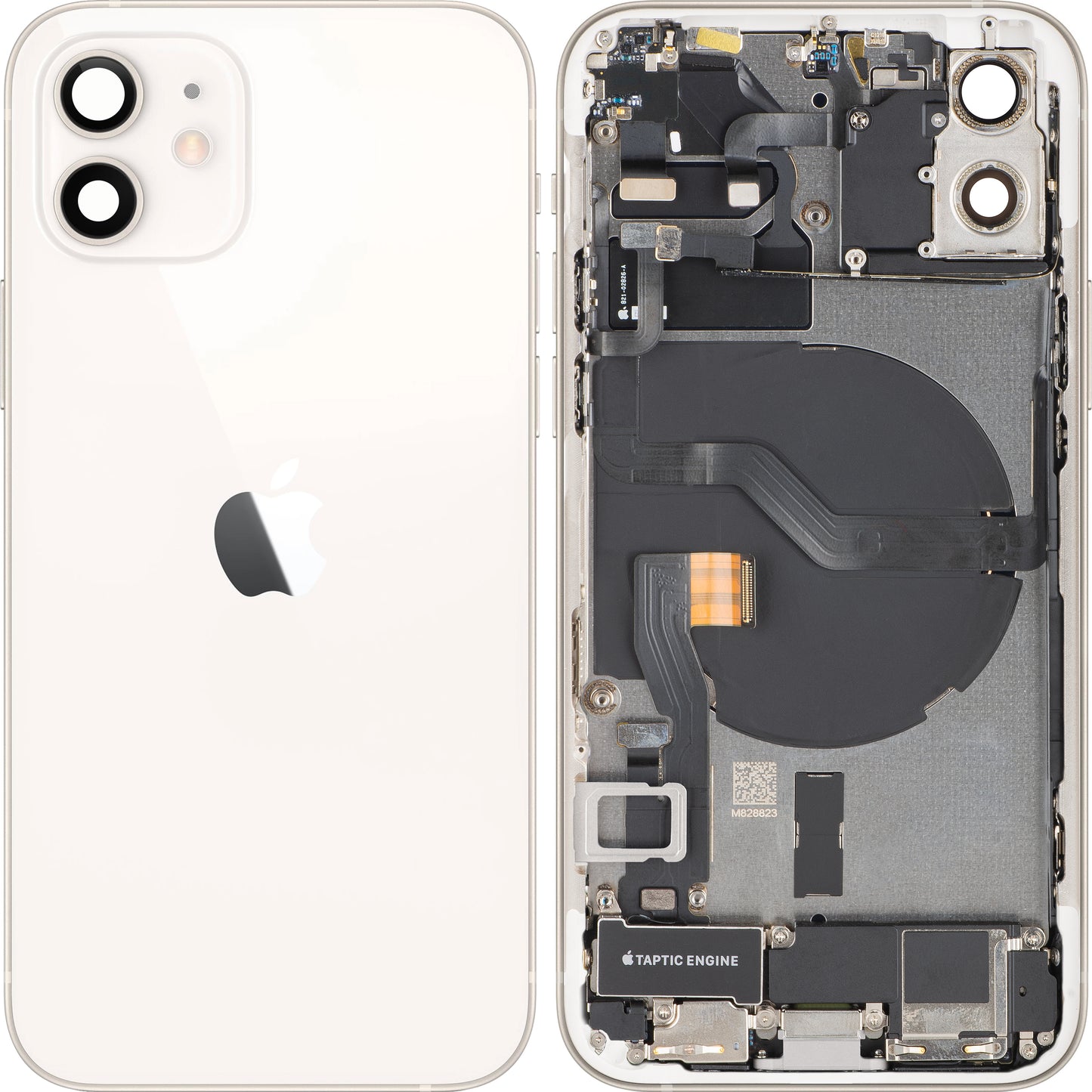 Couvercle de Batterie Apple iPhone 12, Avec Coque Centrale, Complet, Blanc, Échange