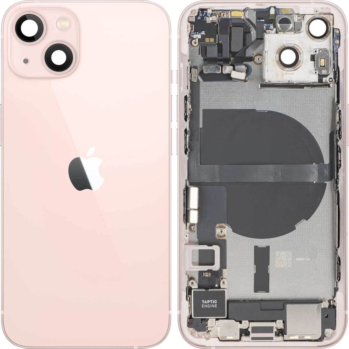 Couvercle de batterie Apple iPhone 13, avec coque centrale, pièces complètes, rose, échange premium