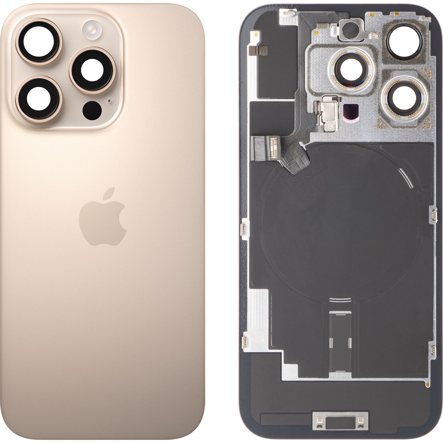 Couvercle de Batterie compatible avec Apple iPhone 16 Pro, Doré