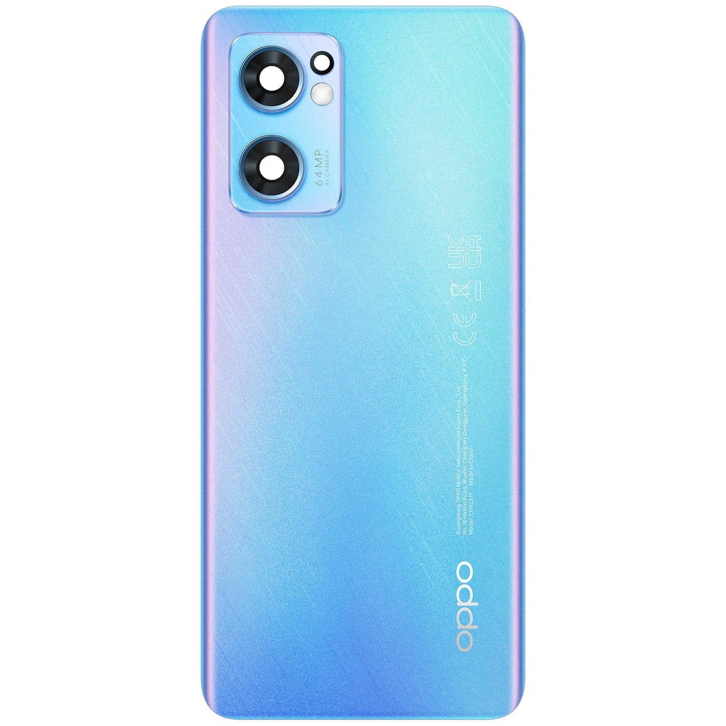 Couvercle de batterie Oppo Find X5 Lite / Reno7 5G, Bleu (Startrails Blue), Swap