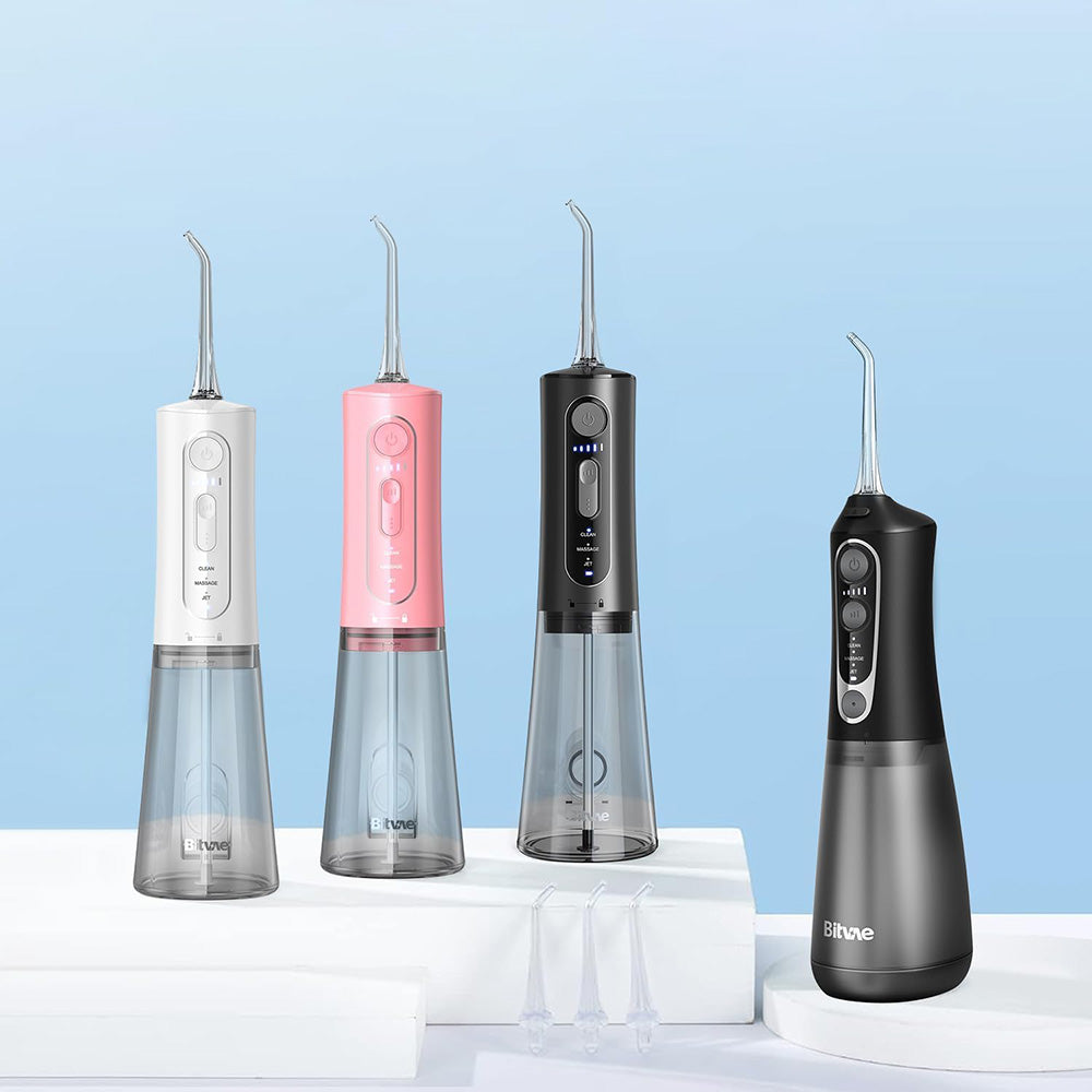 Replacement Tip for Bitvae C2 / F30 / 304 Oral Irrigator, Set of 4, Transparent