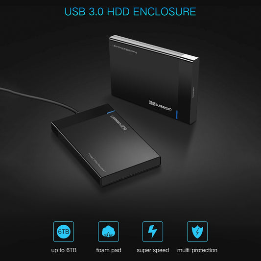 Rack UGREEN US221 pour HDD / SSD SATA 2.5 pouces, USB 3.0, Noir