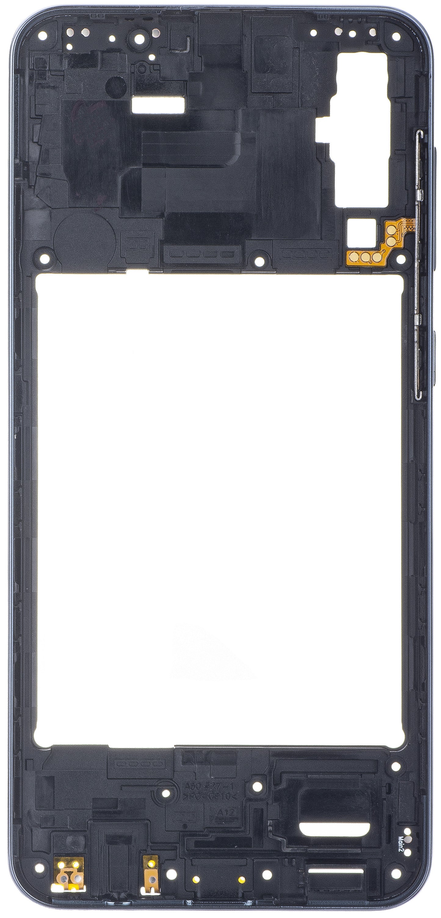 Coque centrale Samsung Galaxy A50 A505, noire