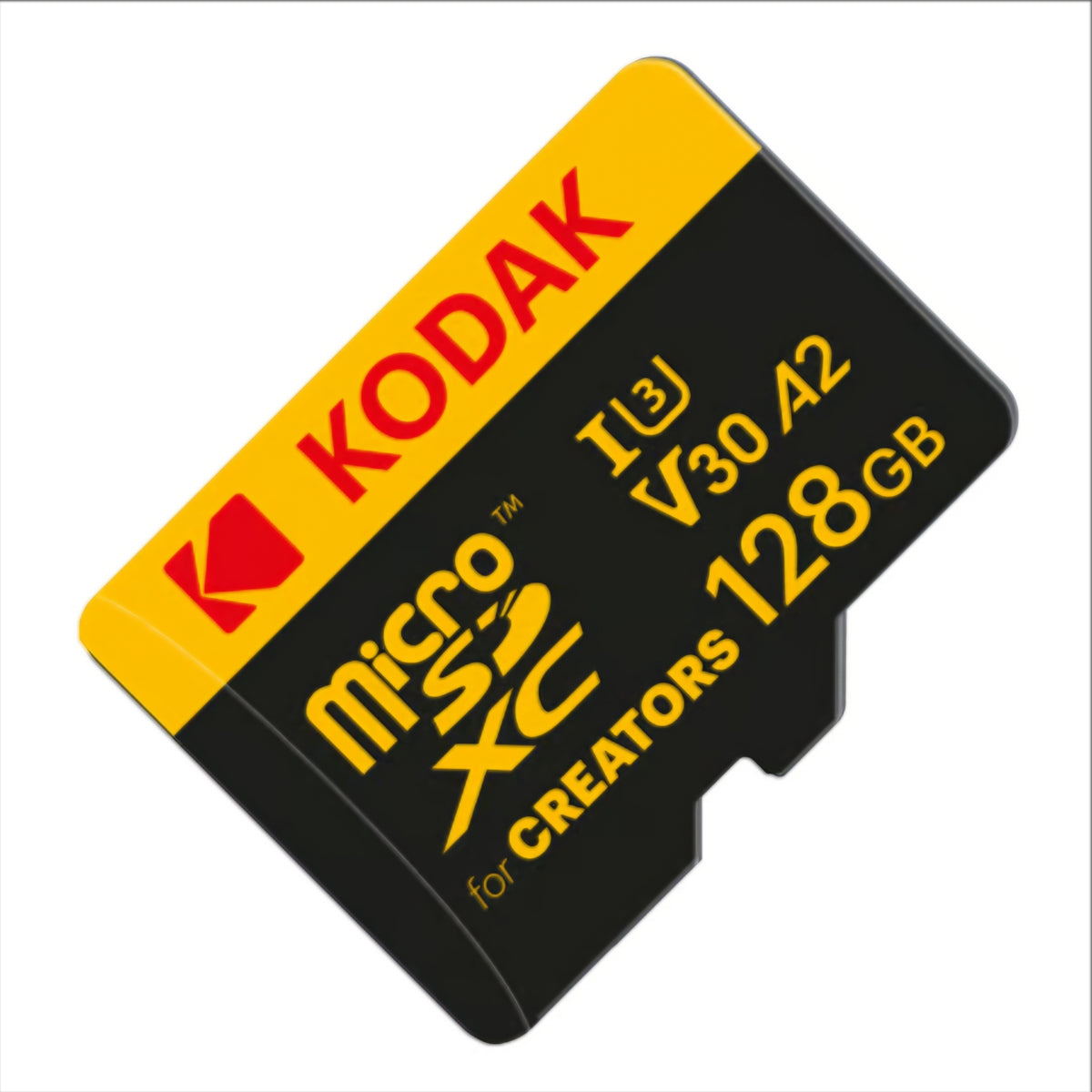 Carte Mémoire microSDXC Kodak for Creators, 128Gb, Classe 10 / UHS-1 U3, Avec Adaptateur EKMSDM128GXCU3CR