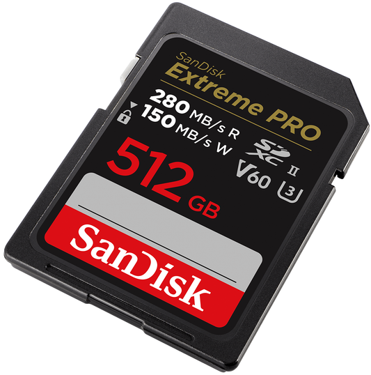 Carte Mémoire SDXC SanDisk Extreme Pro, 512Gb, Classe 10 / UHS-2 U3 SDSDXEP-512G-GN4IN