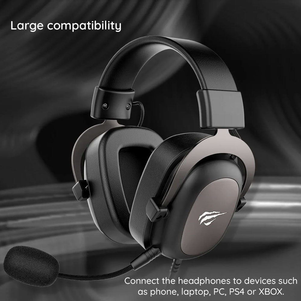 HAVIT H2002D 3.5mm Gaming Headphones, 2m, Red