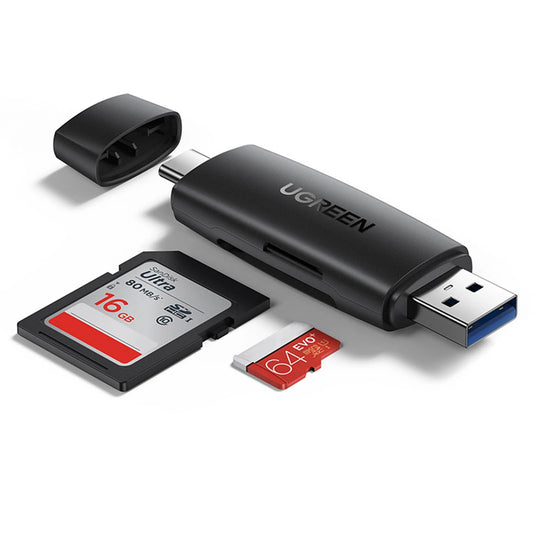 Lecteur de cartes USB / USB-C UGREEN CM304, SD - microSD, noir