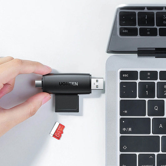 Lecteur de cartes USB / USB-C UGREEN CM304, SD - microSD, noir