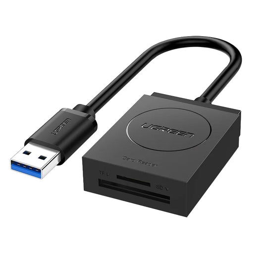 Lecteur de cartes USB 3.0 UGREEN CR127, SD - microSD, Noir