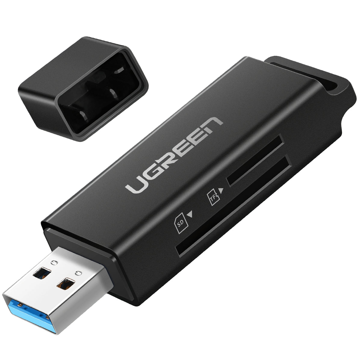 Lecteur de carte USB 3.0 UGREEN CM104, SD - microSD, Noir