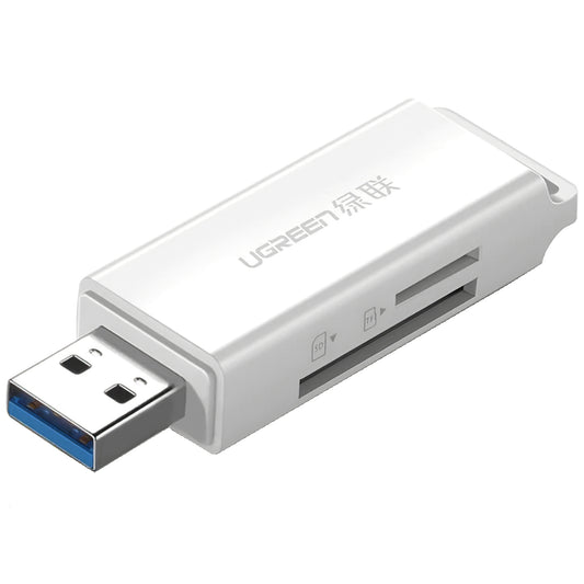 Lecteur de cartes USB 3.0 UGREEN CM104, SD - microSD, Blanc