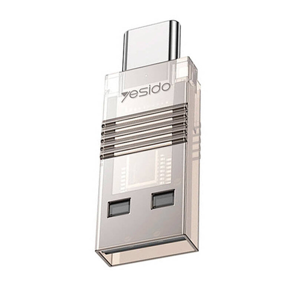 Lecteur de carte USB / USB-C Yesido GS21, microSD, Transparent