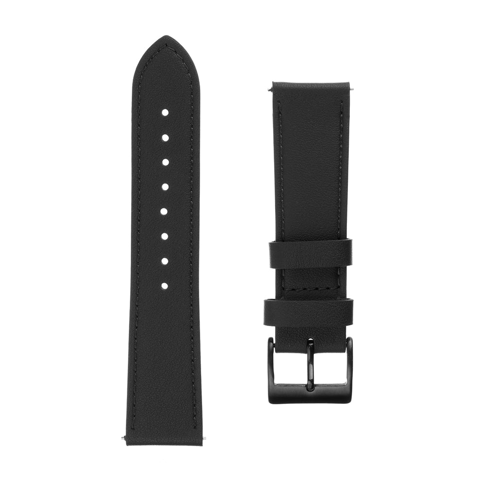 Bracelet en cuir Fixed pour Huawei Watch / Xiaomi Watch Series, 22mm, Noir.