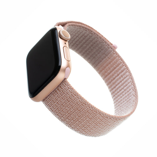 Bracelet Fixed Nylon pour Apple Watch 49mm / 46mm / 45mm / 44mm / 42mm Series, Rose Doré