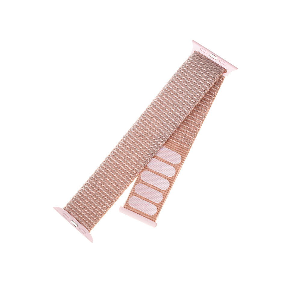 Bracelet Fixed Nylon pour Apple Watch 49mm / 46mm / 45mm / 44mm / 42mm Series, Rose Doré