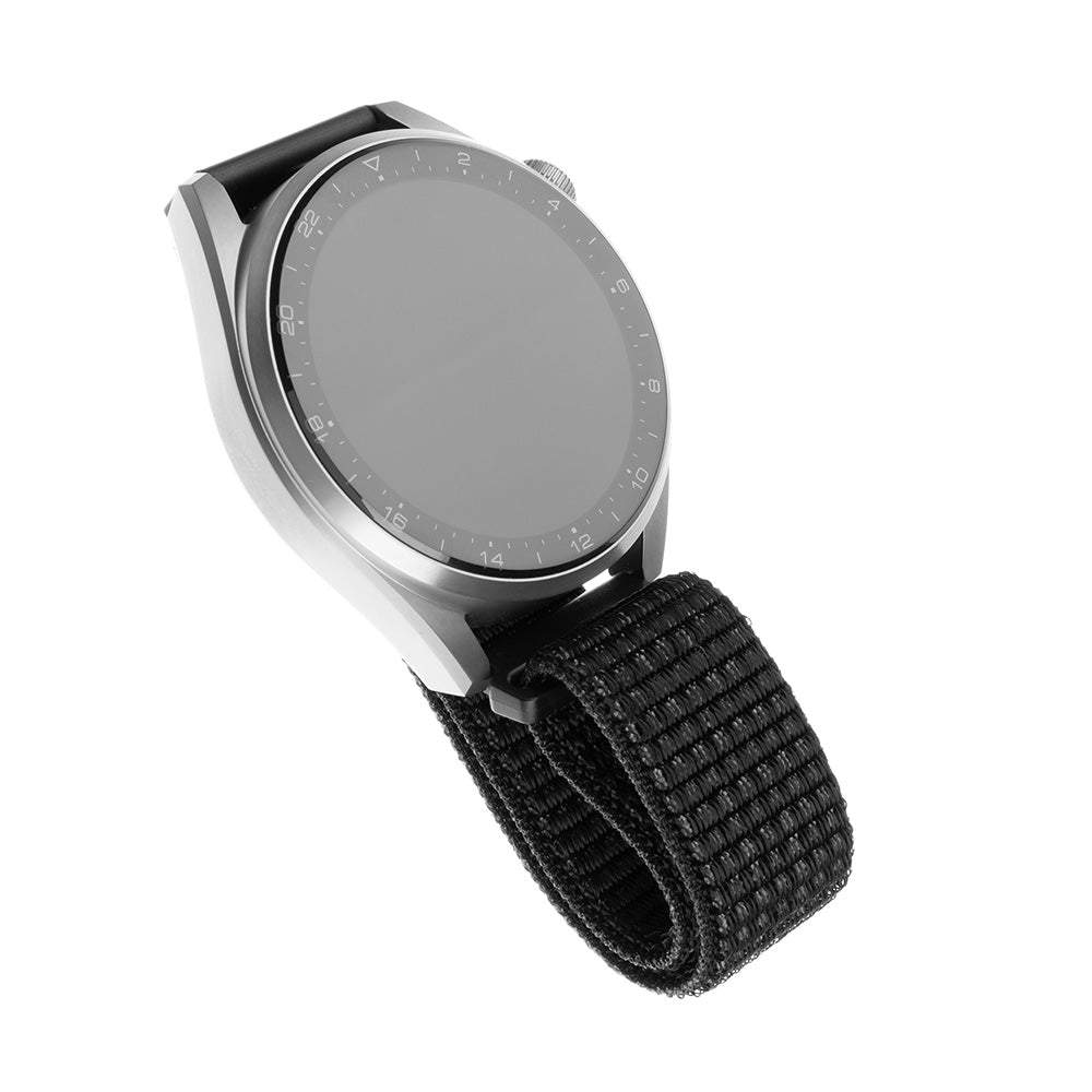 Bracelet Fixed Nylon pour Huawei Watch / Xiaomi Watch Series, 22mm, Noir Mat