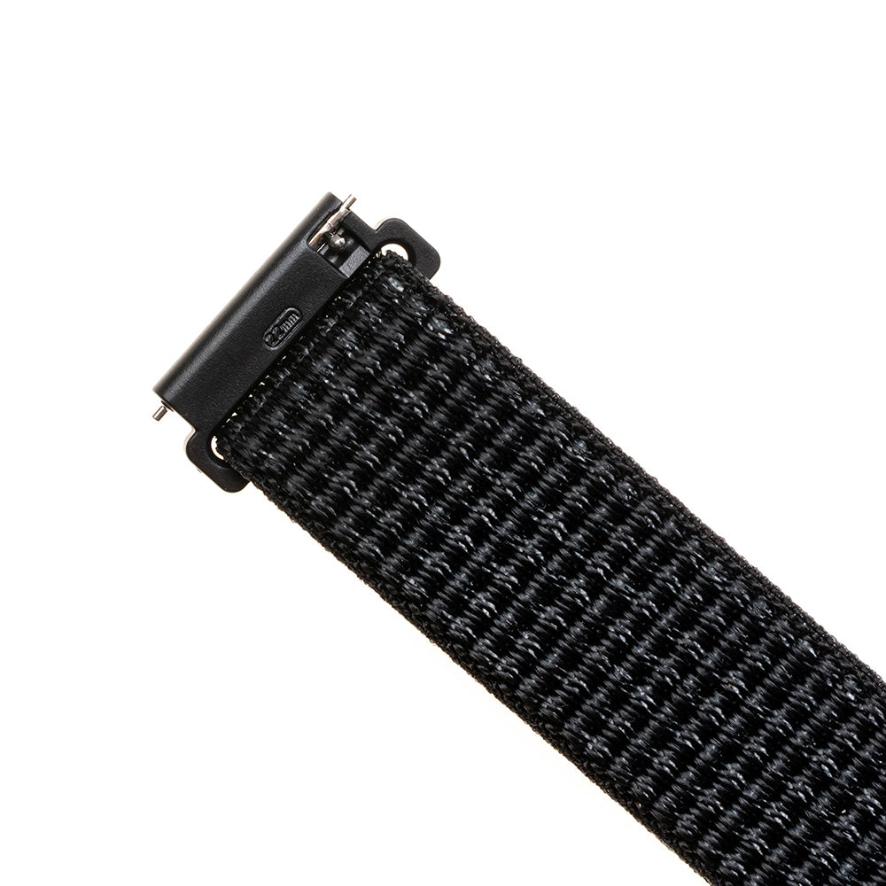 Bracelet Fixed Nylon pour Huawei Watch / Xiaomi Watch Series, 22mm, Noir Mat